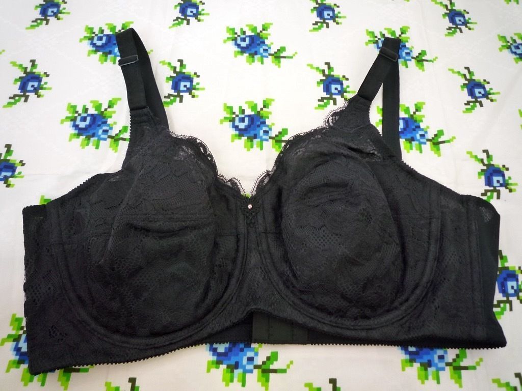 シャンデール ベル 最 補正下着 ブラジャー ブラック E85 美バストライン リバーレース 定価26400円_P5 検マルコ シャルレ