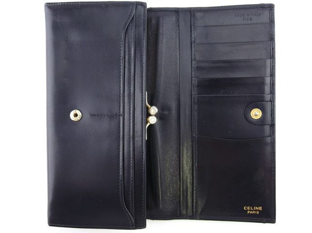 セリーヌ 長財布 がま口 ファスナー付き 財布 レディース メンズ