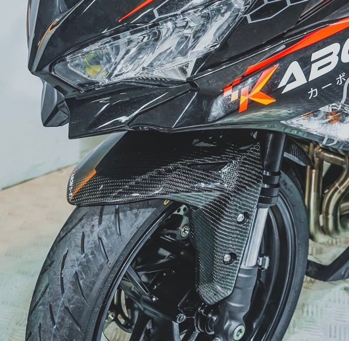 ZX25R カーボンフロントフェンダー 受注製造 - KABON - メルカリ