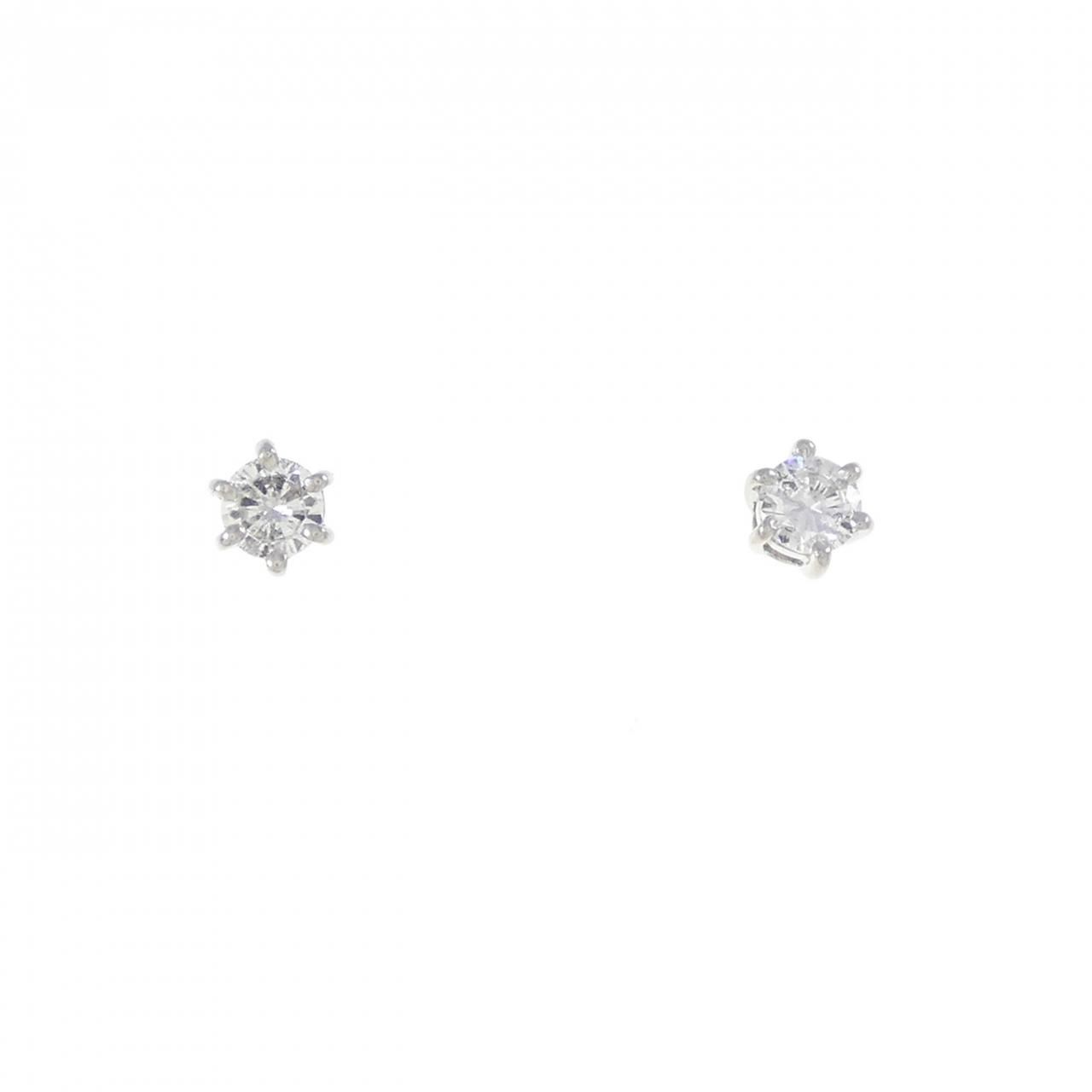 PT850|PT900 ソリティア ダイヤモンド ピアス 0.24CT