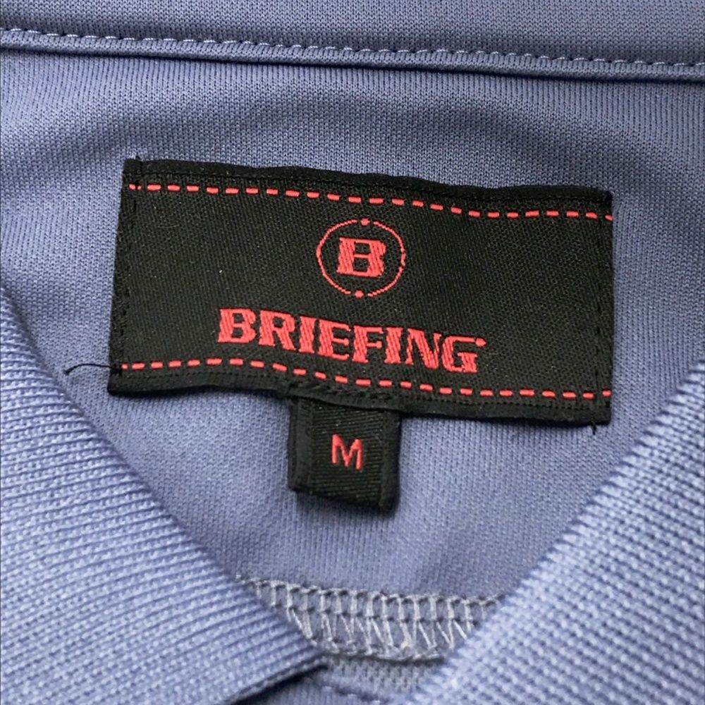 おしゃれな サイズ M BRIEFING GOLF ブリーフィング 半袖 ポロシャツ 刺繍 ブルー系 240101464145 ゴルフウェア メンズ ストスト パーティー