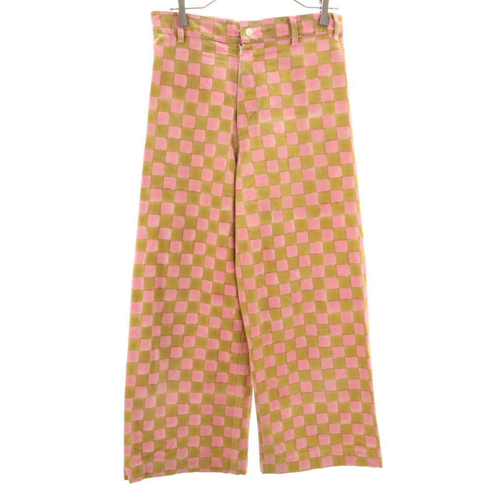 エスゼットブロックプリント ギンガムチェック柄 ディスコ パンツ M