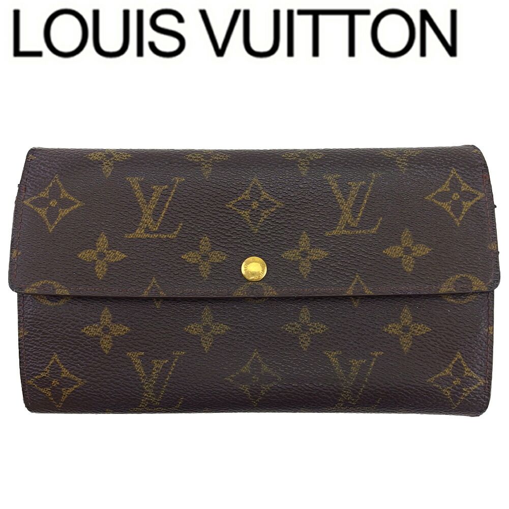 ルイヴィトン　モノグラム　ポルトモネクレディ　長財布　ブラウン LOUIS VUITTON ルイヴィトン 長財布 モノグラム ポルトフォイユ