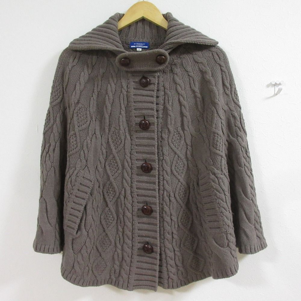 Irving♡バーバリー ブルーレーベル ニット ポンチョ アウター バーバリーブルーレーベル♡ポンチョ ニット Irving♡バーバリー