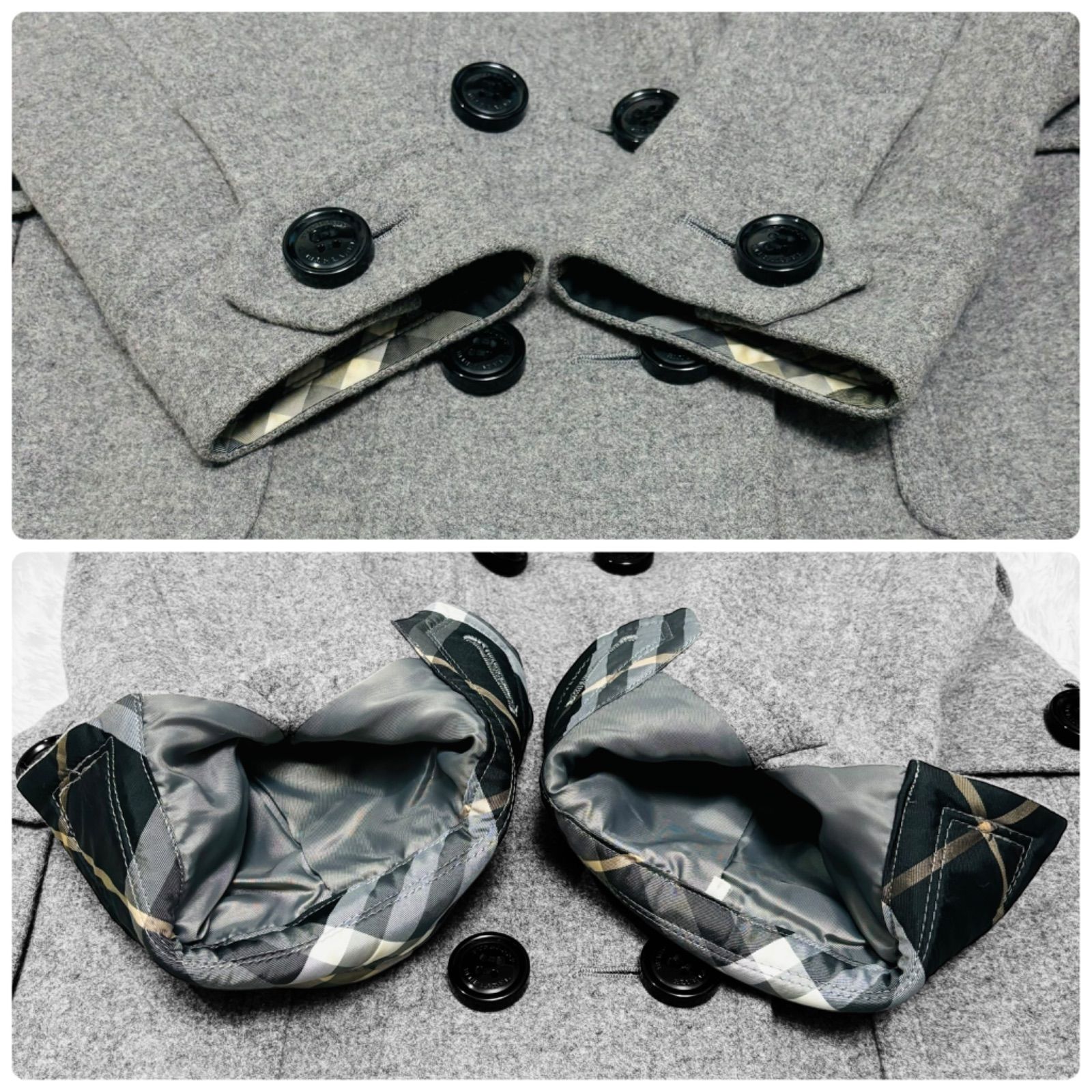 バーバリーブルーレーベル BURBERRY BLUE LABEL ロングコート アンゴラ