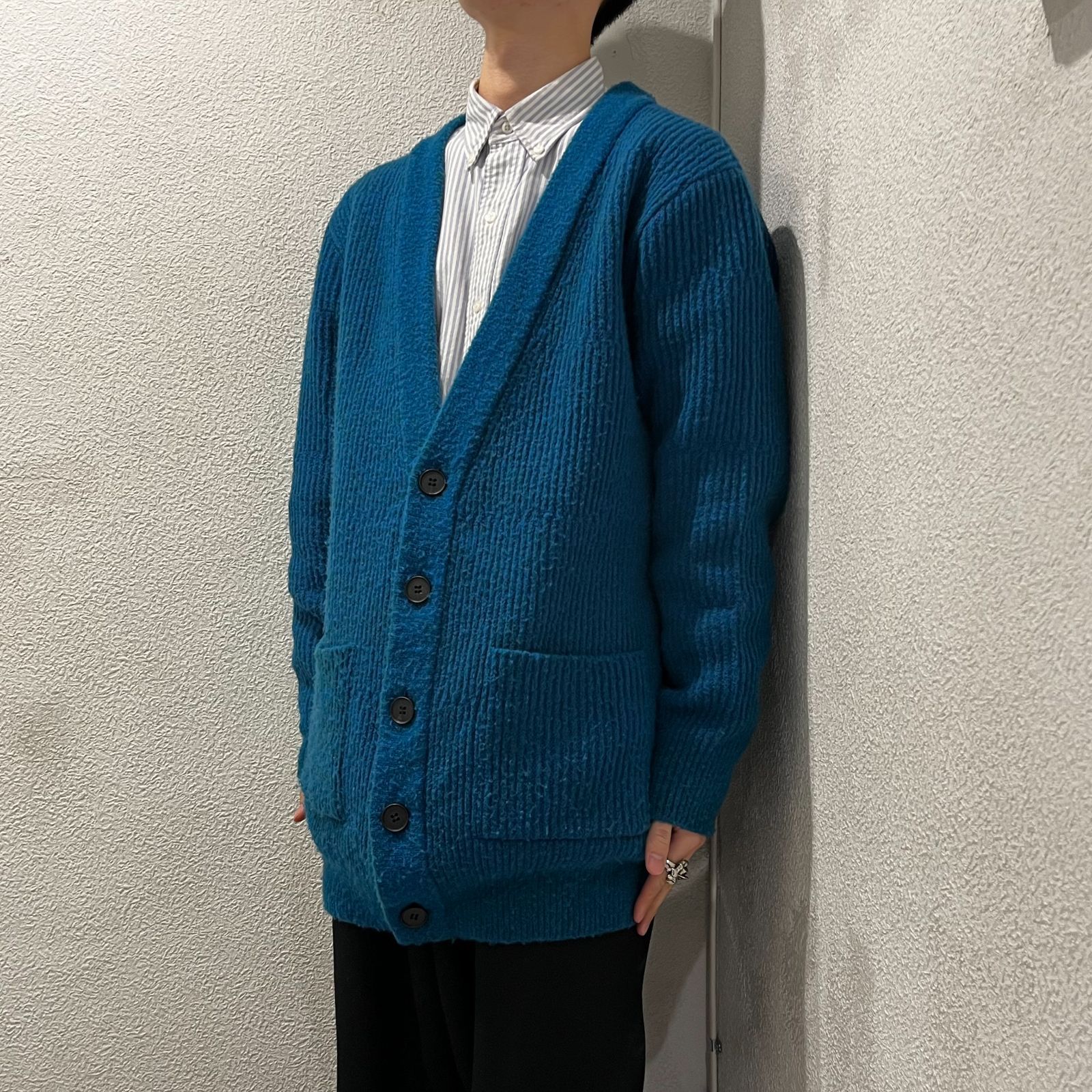 MATSUFUJI マツフジ 21AW Melange Jacquard Long Cardigan