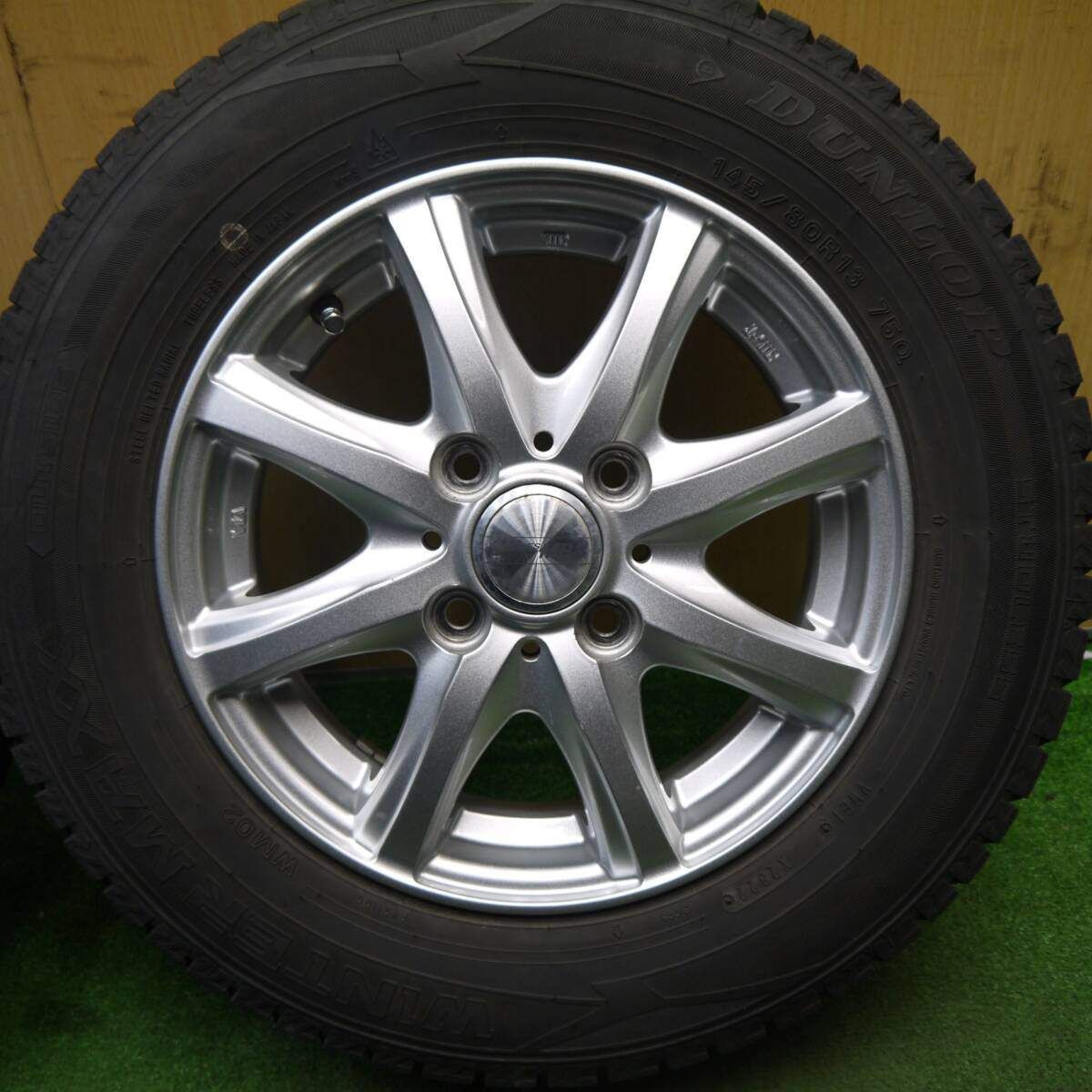 キレイ 22年 スタッドレス 145 80R13 ダンロップ ウインターマックス WM02 MACBES MB8 マクベス 13インチ PCD100 4H 5040809Hス WWW_NOITHATQUANGTHANH_NET