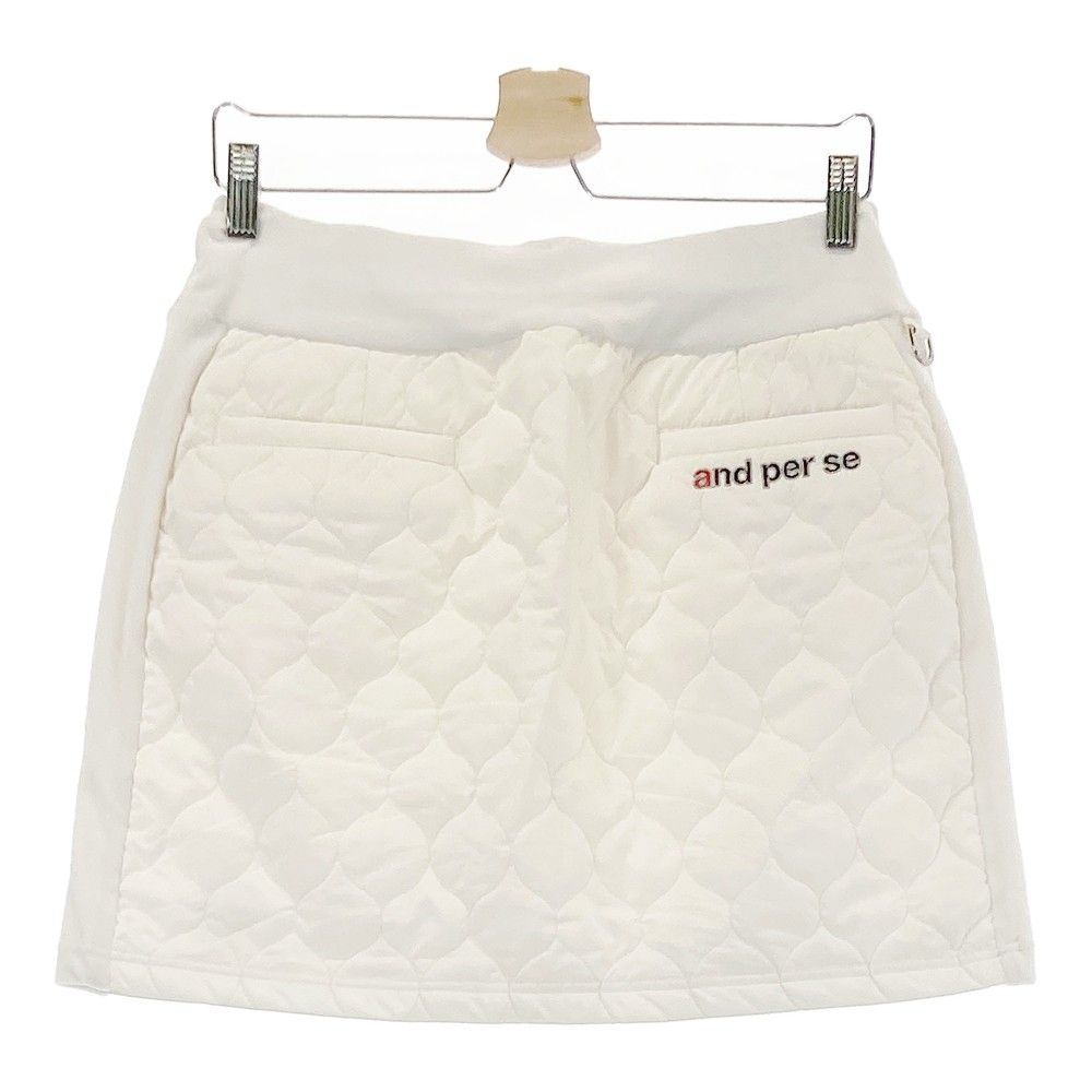 and per se ホワイト 中綿キルティングスカート 【公式通販】
