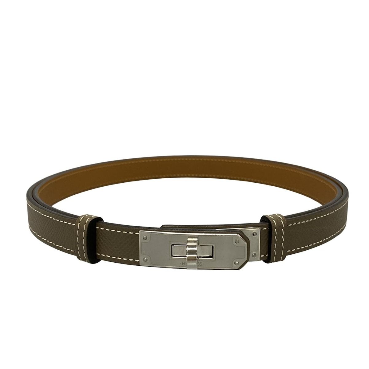 HERMES(エルメス) ベルト美品 ケリー エトゥープ シルバー金具
