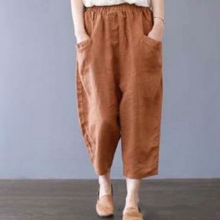 サルエルパンツ 綿麻 2色 M-5XLsize イージーパンツ 25zm957 xfa527-03.jpg
