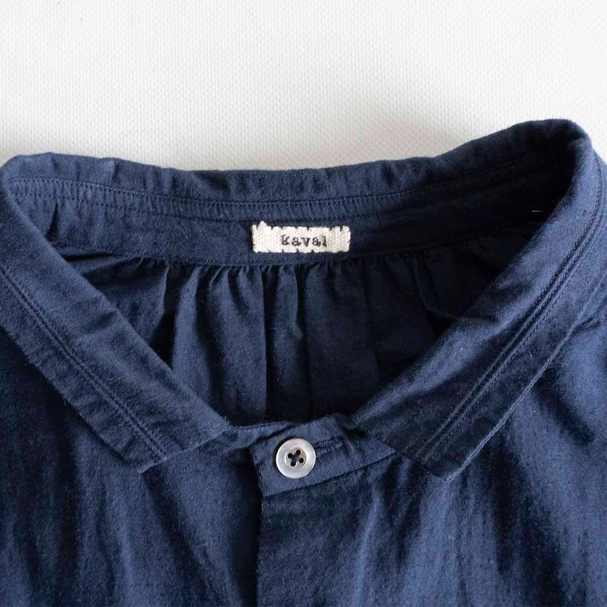 美品】 kaval カヴァル 【Cotton Linen shirt】ネイビー