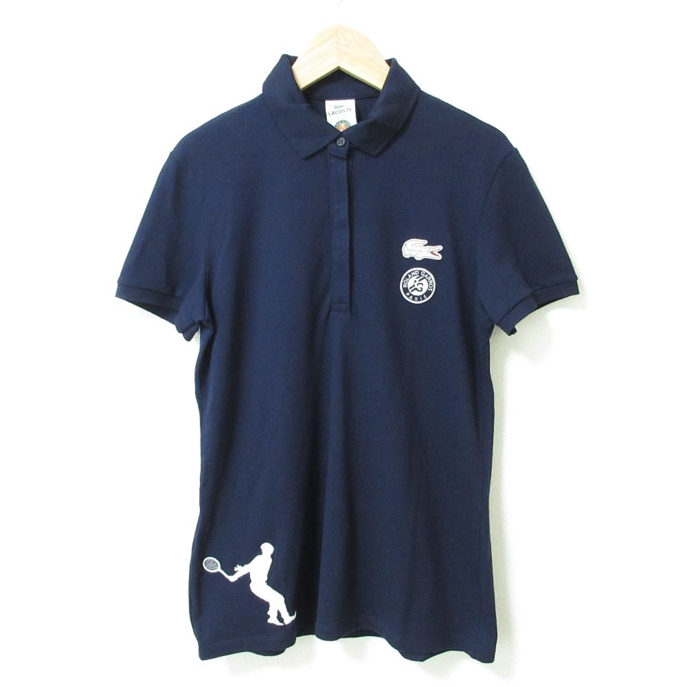 美品 LACOSTE ラコステ roland garros ロゴワッペン 刺繍