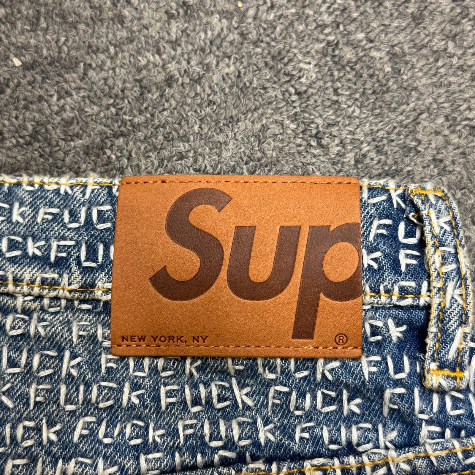 FUC 25ss デニムパンツ 34インチ 国内正規 未使用品 Supreme 25SS Fuck Stitch Loose Fit Jean