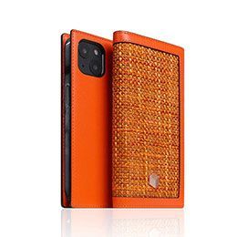 SLG Design Edition Calf Skin Leather Diary for iPhone 14 オレンジ