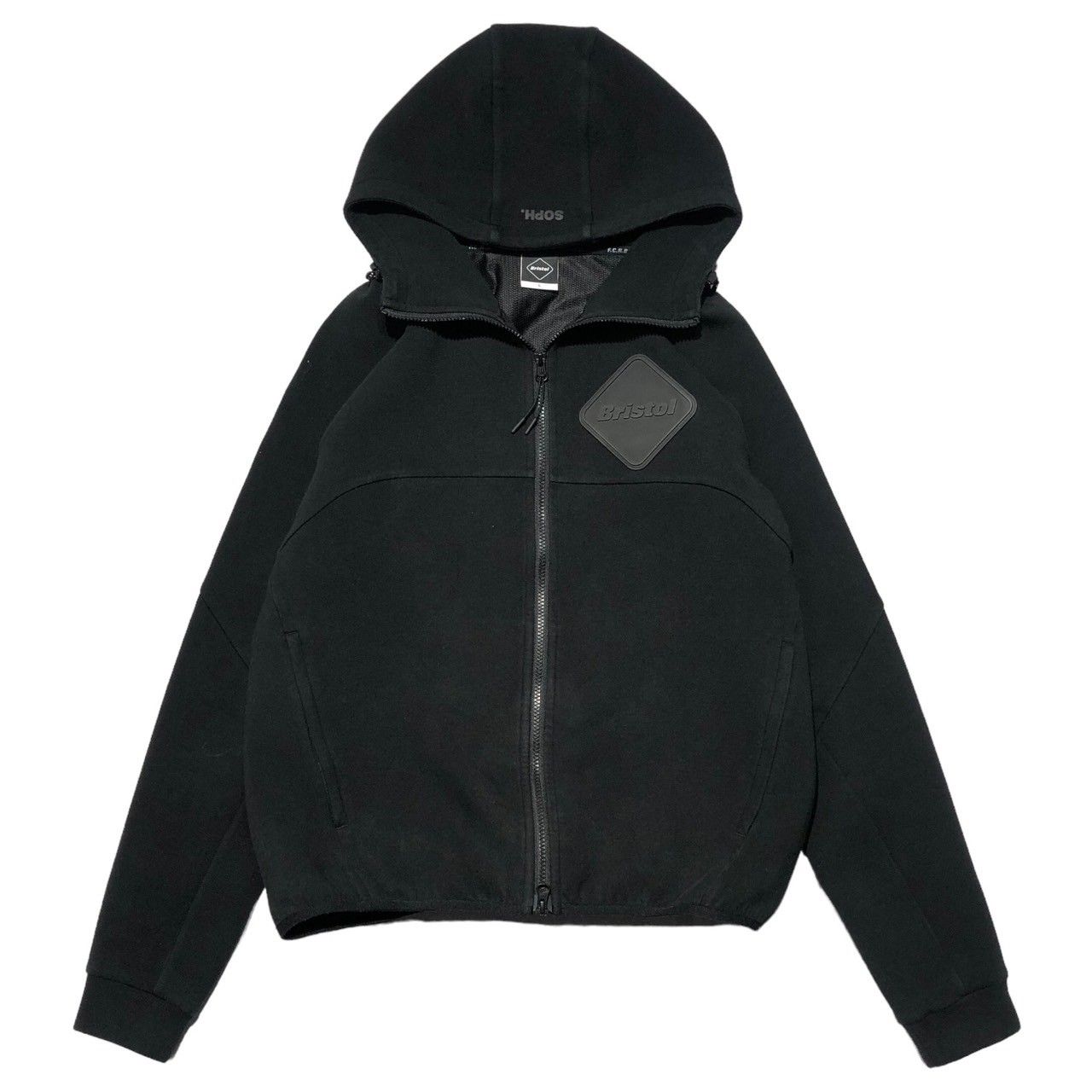 F.C.Real Bristol FCRB(エフシーレアルブリストル) VENTILATION HOODIE ベンチレーション フーディ FCRB-192003  L ブラック ジップ パーカー ロゴ - メルカリ