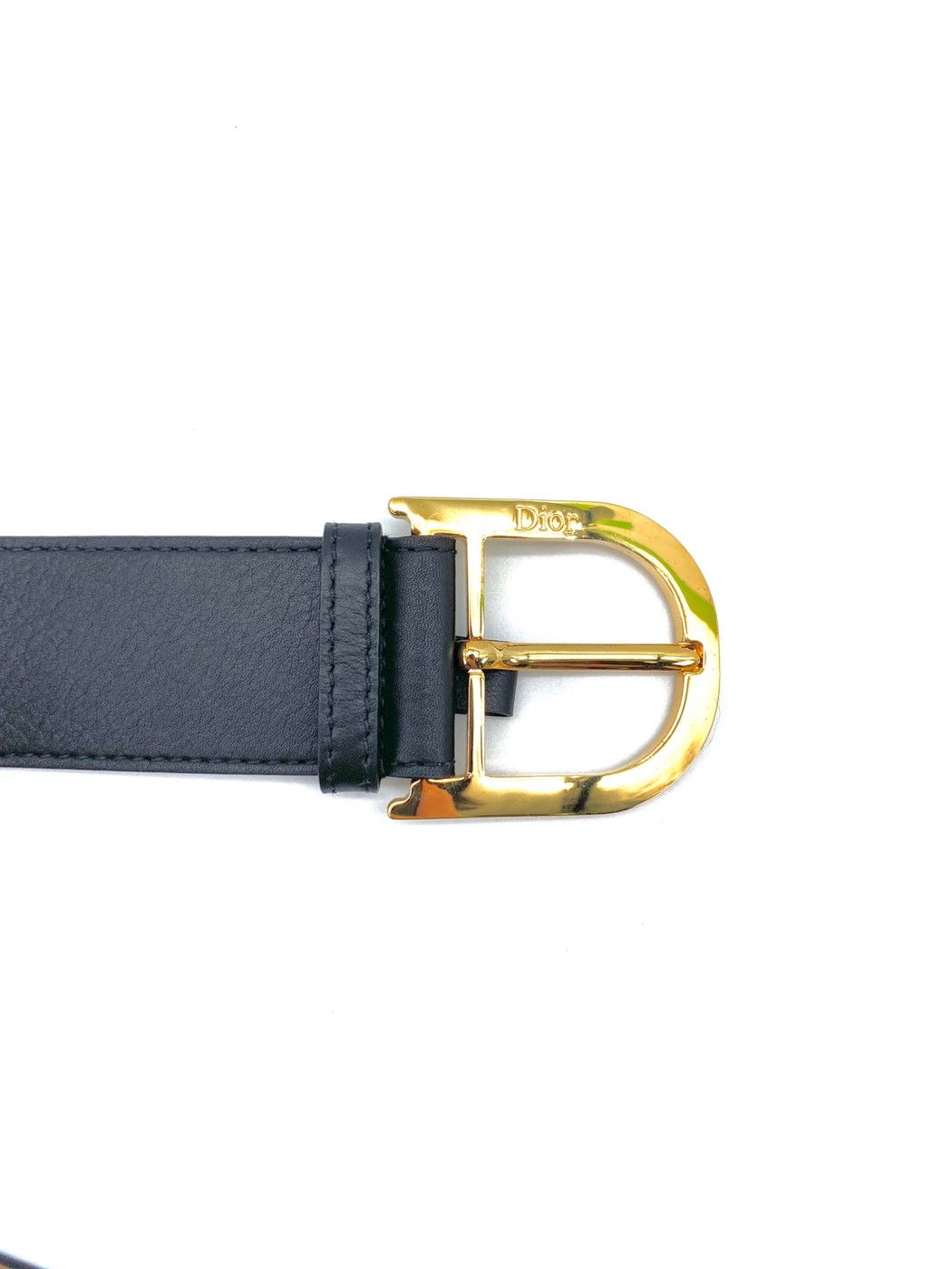 Dior Dロゴ バックル レザー ベルト タグ付き 未使用 黒 9381 Dior ディオール Dロゴ バックル レザー ベルト タグ付き 未使用