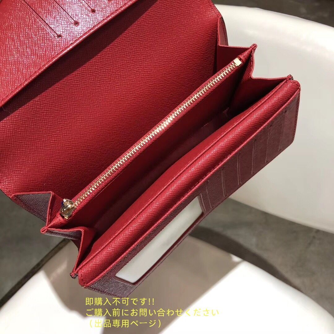 Louis Vuitton 長財布 黒と赤 保存袋付き gallery-rare_m80481