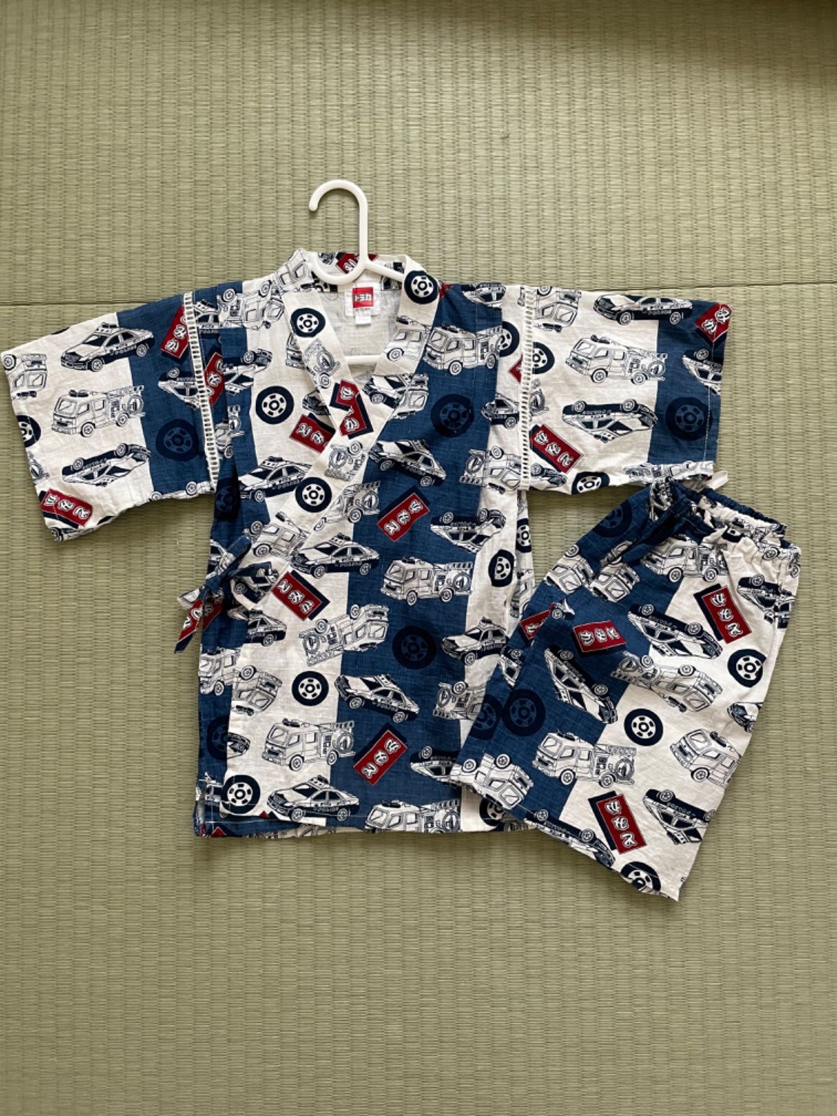 キッズ　甚平　110 トミカ 甚平 110センチ 男の子 - メルカリ