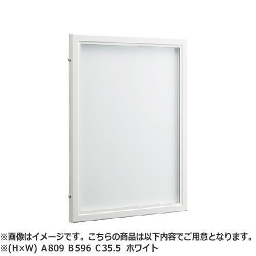 NASTA ナスタ 掲示板 マグネットボード アルミニウム 屋外 屋内兼用タイプ カバー付 KS-EXA11A シリーズ H×W Ａ 809 Ｂ 596 Ｃ 35.5 C-W ホワイト 掲示 最大用紙寸法 H×W B2 728×515 KS-EXA1