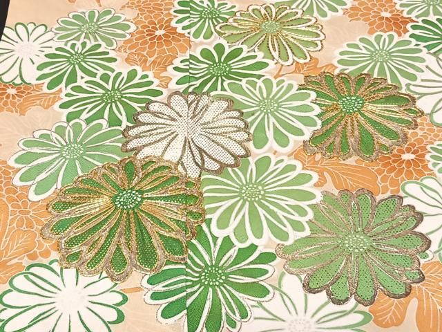 平和屋特選着物■豪華振袖　駒刺繍　菊尽くし　金彩　ｋ635