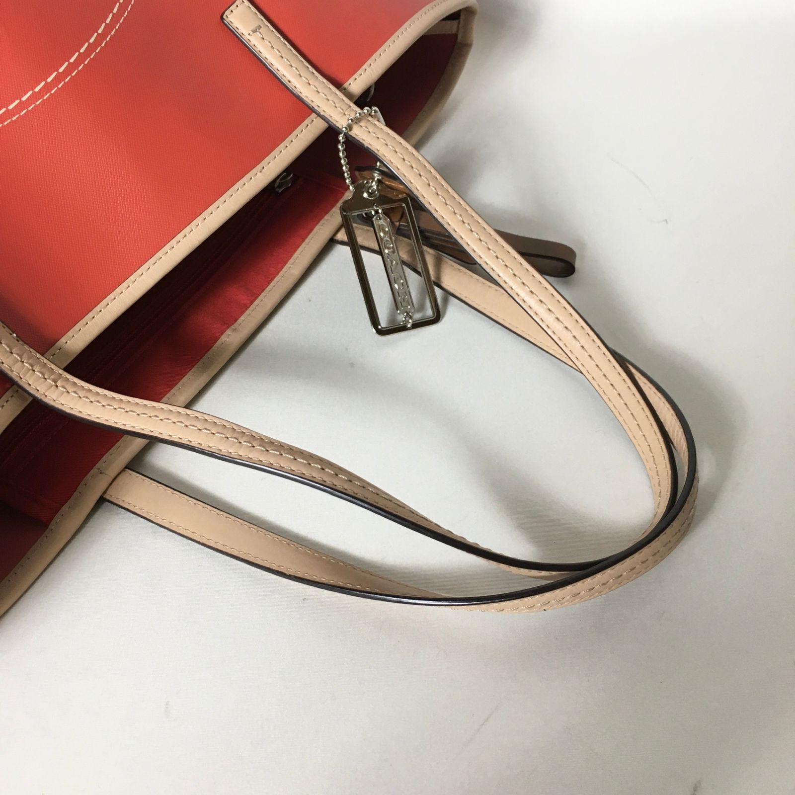 2507-118｜専用｜コーチ トートバッグ レザー オレンジ 2507-118｜美品｜コーチ トートバッグ レザー オレンジ