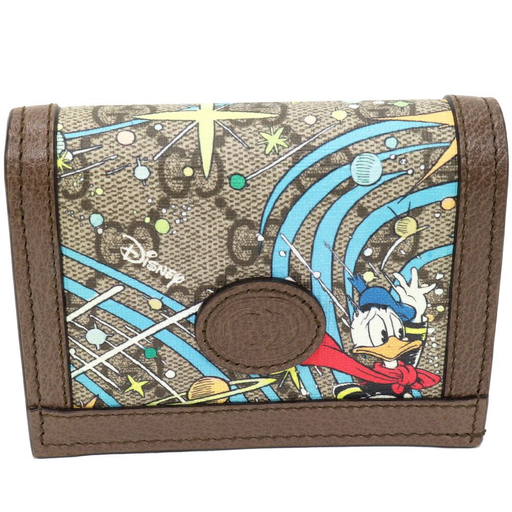 極美品✨️ 箱付 グッチ 折り財布 ディズニードナルド GGスプリーム 極美品✨️ 箱付 グッチ 折り財布 ディズニードナルド GG