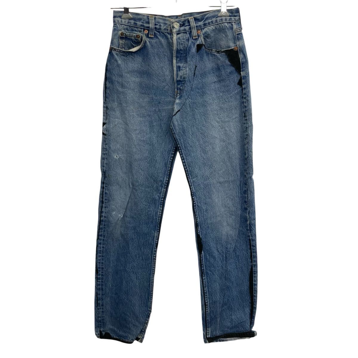 Levi's デニムパンツ W28 ブルー リーバイス ボタンフライ カジュアル