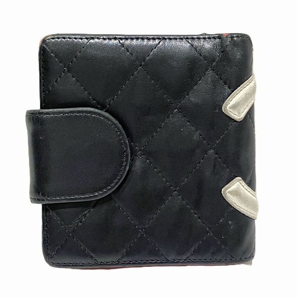 シャネル CHANEL カンボンライン A26720 がま口 二つ折り財布 レディース