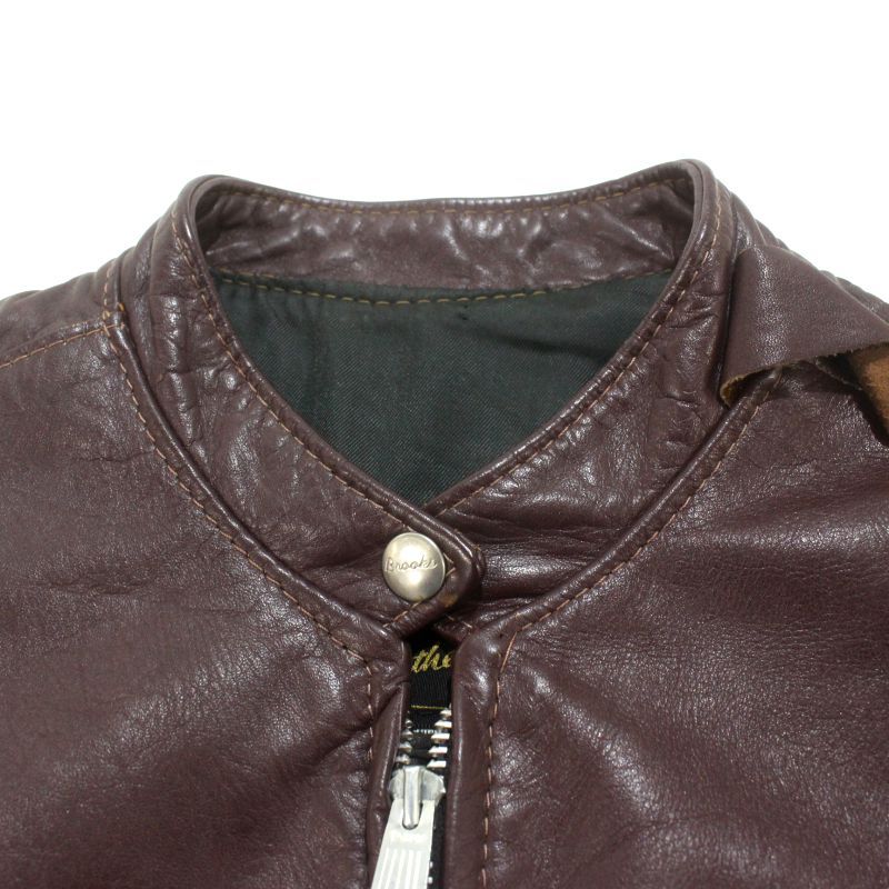 70s vintage ブルックス BROOKS シングルライダースジャケット メンズ