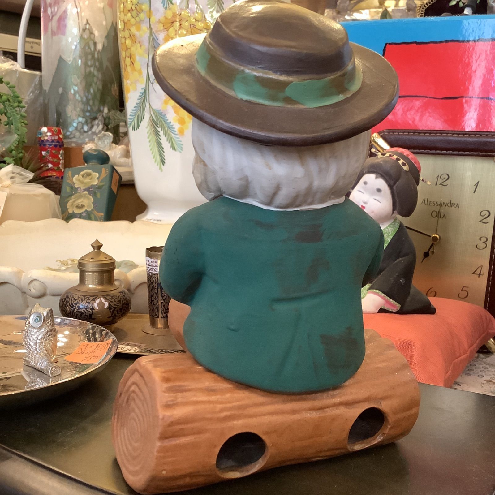 香炉パイプ くわえるおじさん人形陶器 - メルカリ
