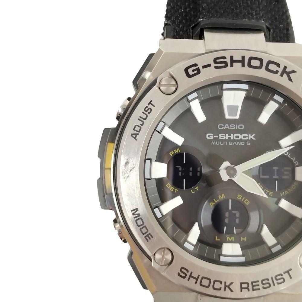 CASIO カシオ G-SHOCK GST-W130C ソーラー電波 稼働品 腕時計 シルバー 正規品 / C143