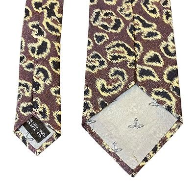 ヴィヴィアンウエストウッドマン Vivienne Westwood MAN タグ付き ネクタイ レオパード柄 レギュラータイ シルク混 茶 ブラウン  □GY14 - メルカリ