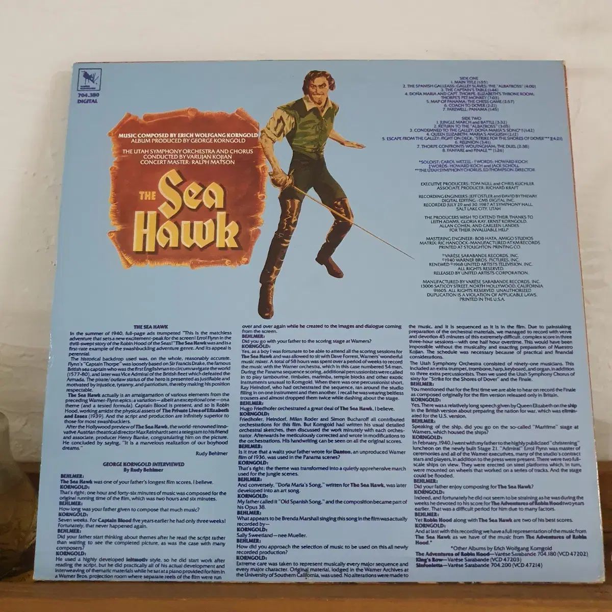 映画 海賊 The sea Hawk OST LP 1987 アメリカンディスク