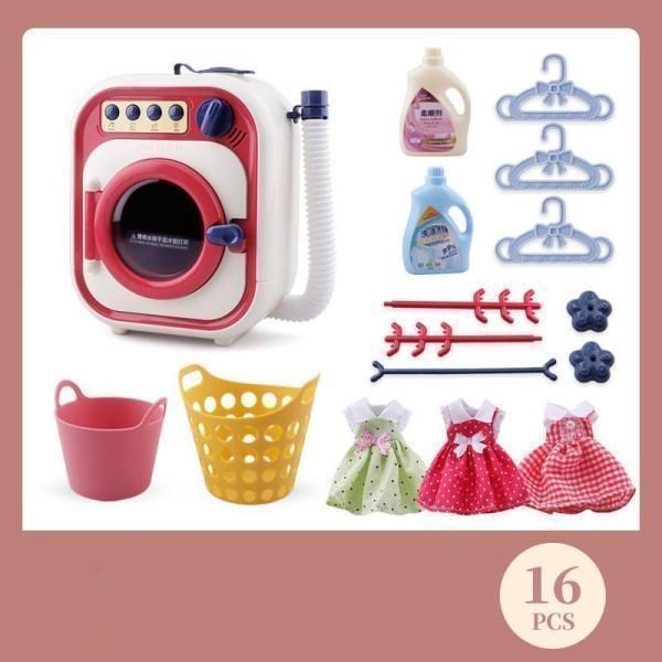 おままごと洗濯遊び おもちゃ子供ベビー玩具 洗濯セット16 PCS 智能自動洗濯機 洗濯道具楽しい遊び