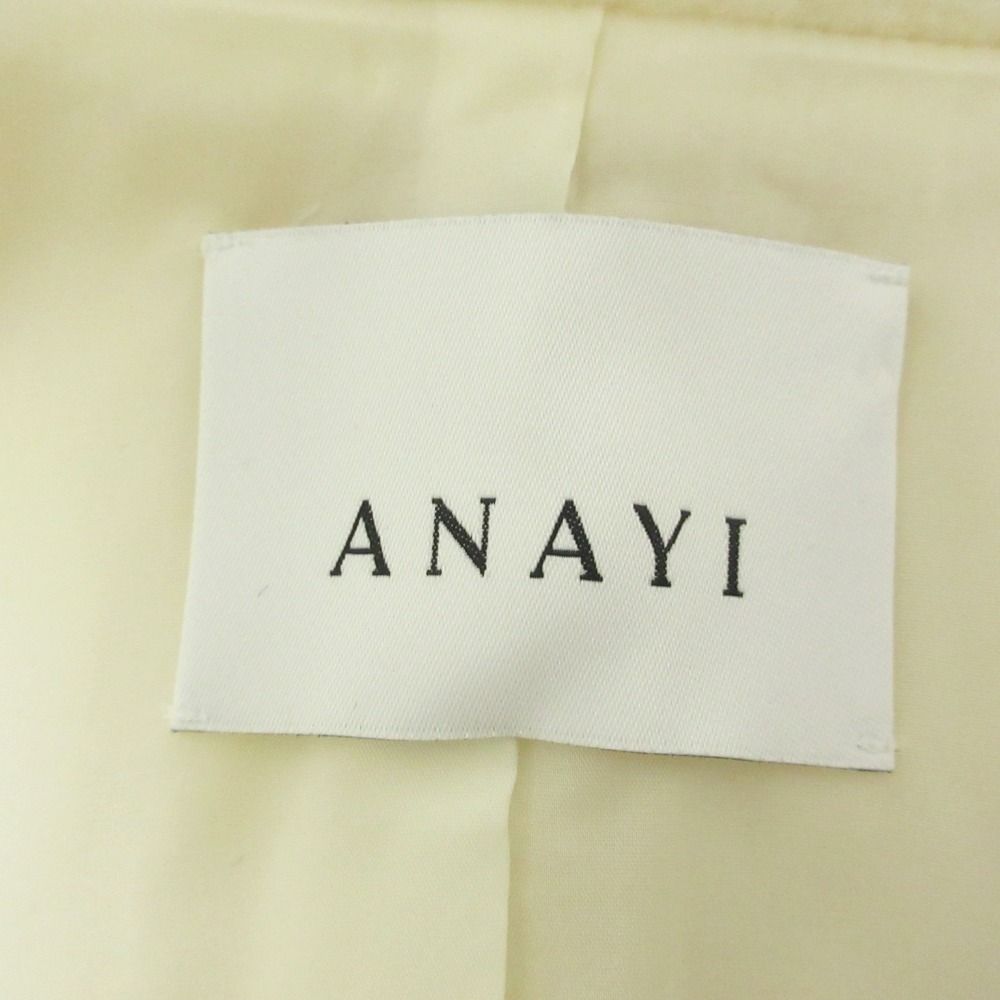 美品 22AW ANAYI アナイ シルクブレンド ボアジップブルゾン