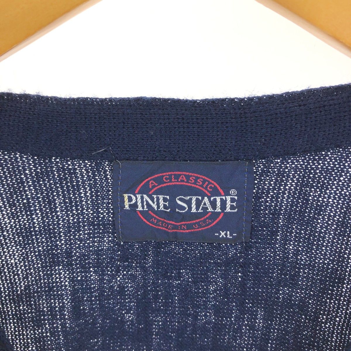 古着 70~80年代 PINE STATE アクリルニットカーディガン USA製 メンズ