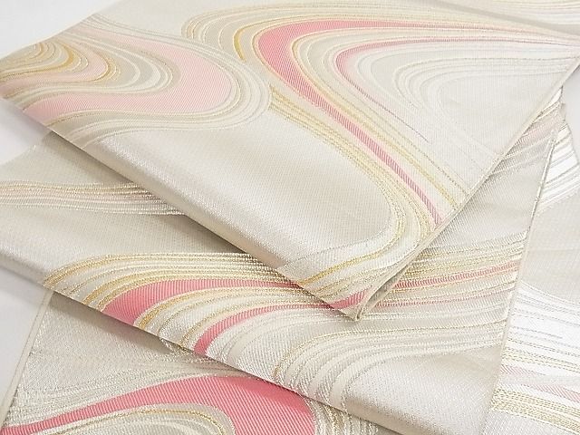 平和屋本店■最高級　人間国宝　北村武資　煌彩錦　六通柄袋帯　流水文　正絹　逸品　KAAA10567kk4 平和屋本店□最高級 人間国宝 北村武資 煌彩錦 六通柄袋帯 流水文 金