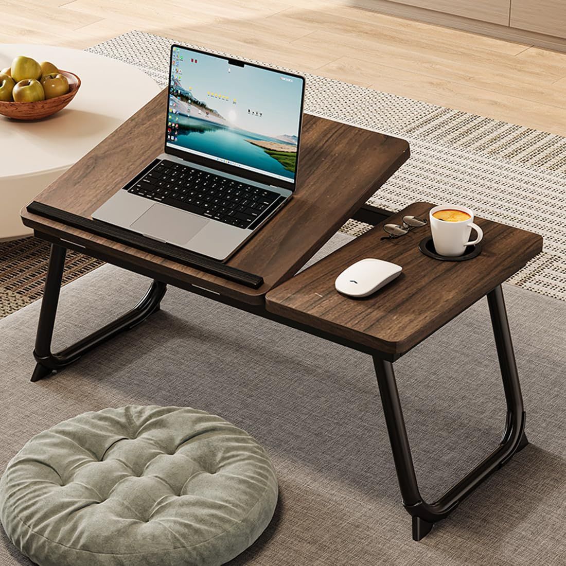 折り畳み ローテーブル ちゃぶ台 折畳み 机 一人暮らし コーヒーテーブル 完成品 テーブル ラップトップテーブル PCデスク 0~36調整可能】折りたたみ 学習 ベッド 折畳みテーブル ソファ 食事