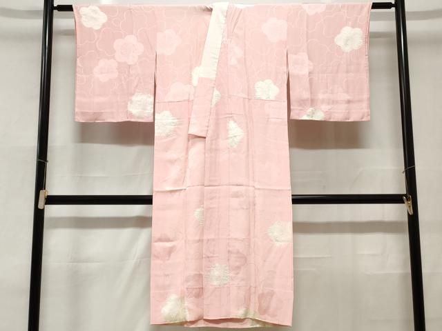 平和屋着物＃道中着 ロング丈 ふくれ織 舞蝶文 暈し染め 正絹