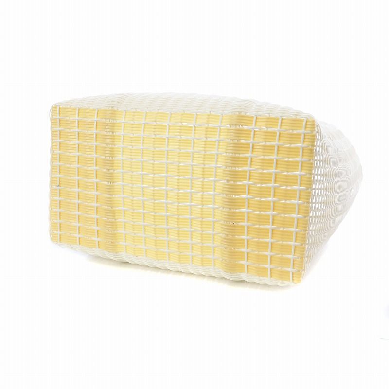 （美品）パロローサPALOROSA ビックトートバック　ホワイト パロローサ PALOROSA かごバッグ ビッグトートバッグ バスケット