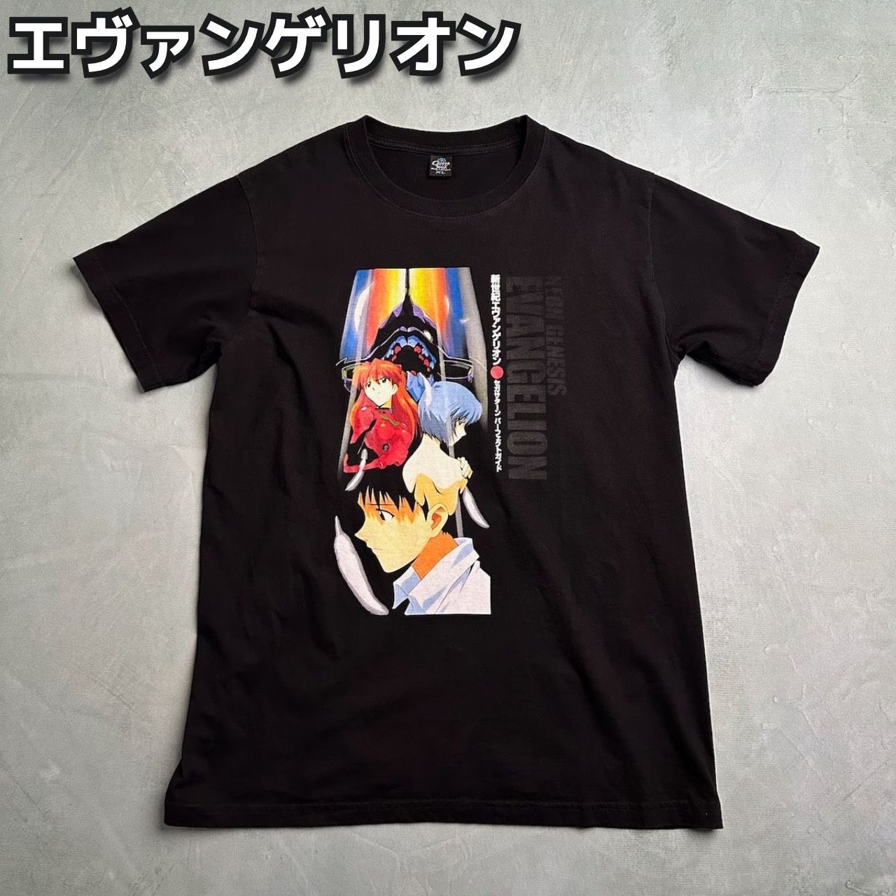 エヴァンゲリオン アニメTシャツ キャラクタープリント 半袖Tシャツ 