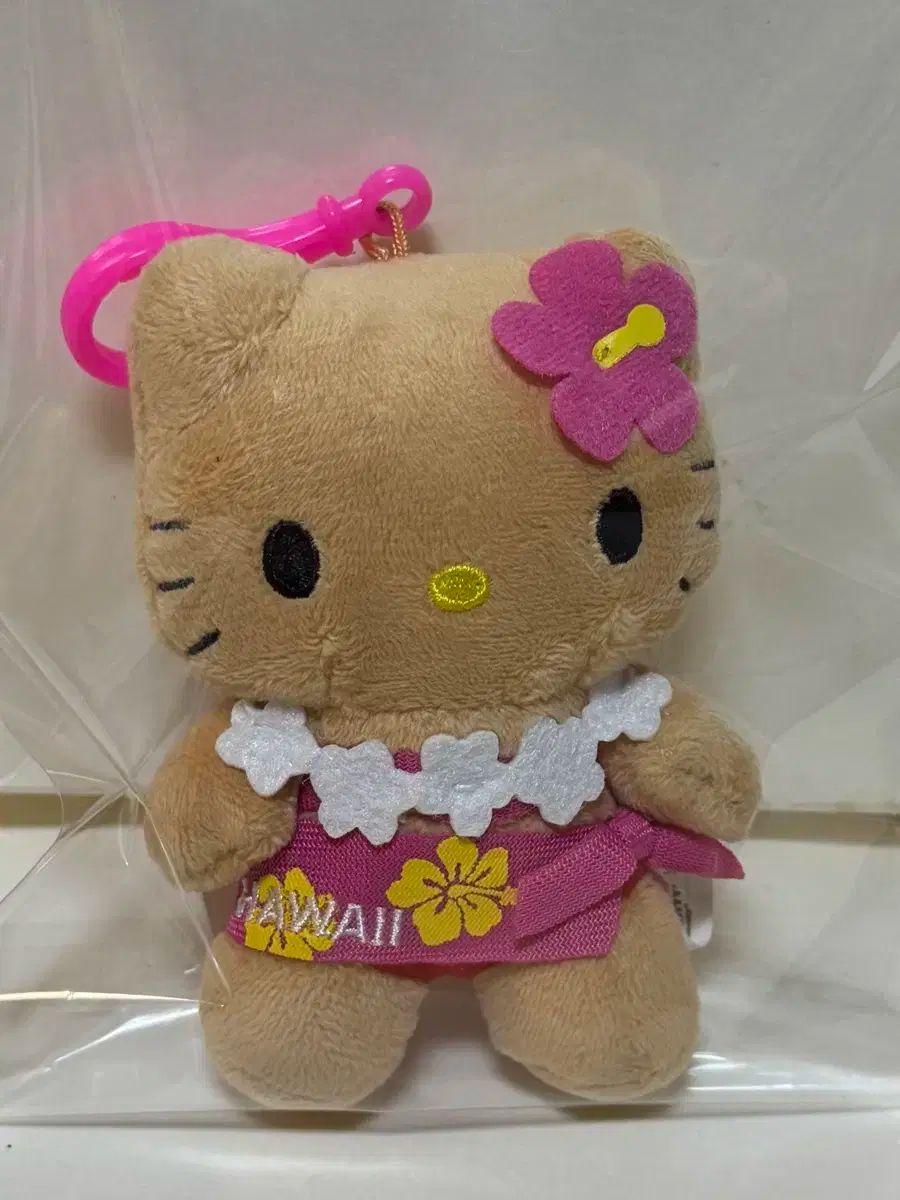 ハワイアン 日焼けキティ 人形 キーリング