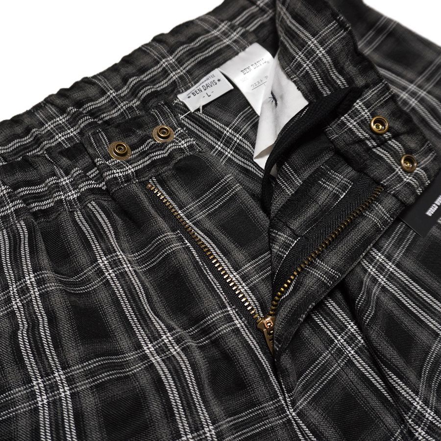  BEN DAVIS SNOW WORKERS CHECKER PANTS BLACK M L XL ベンデイビス 通販 メンズ 大きいサイズ ツイルパンツ チェックパンツ チェッカーパンツ カーゴパンツ ロングパンツ ワイドシルエット ワイドストレート ワイドパンツ イージーパンツ パンツ