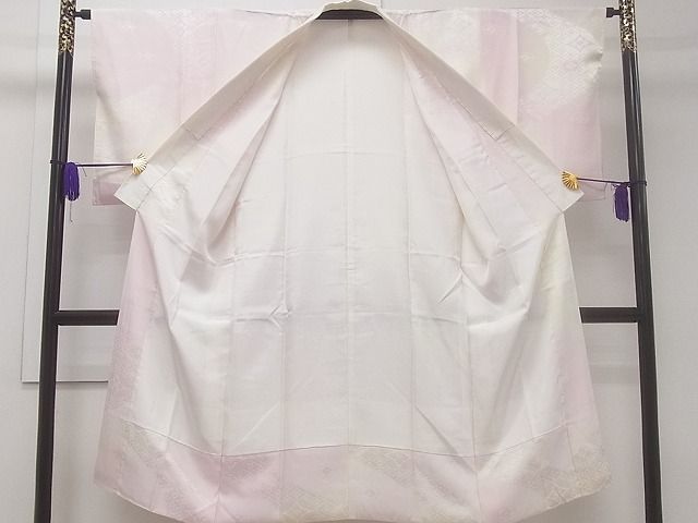 平和屋着物□長襦袢 無双仕立て 流水花文 正絹 逸品 CAAX9729xe