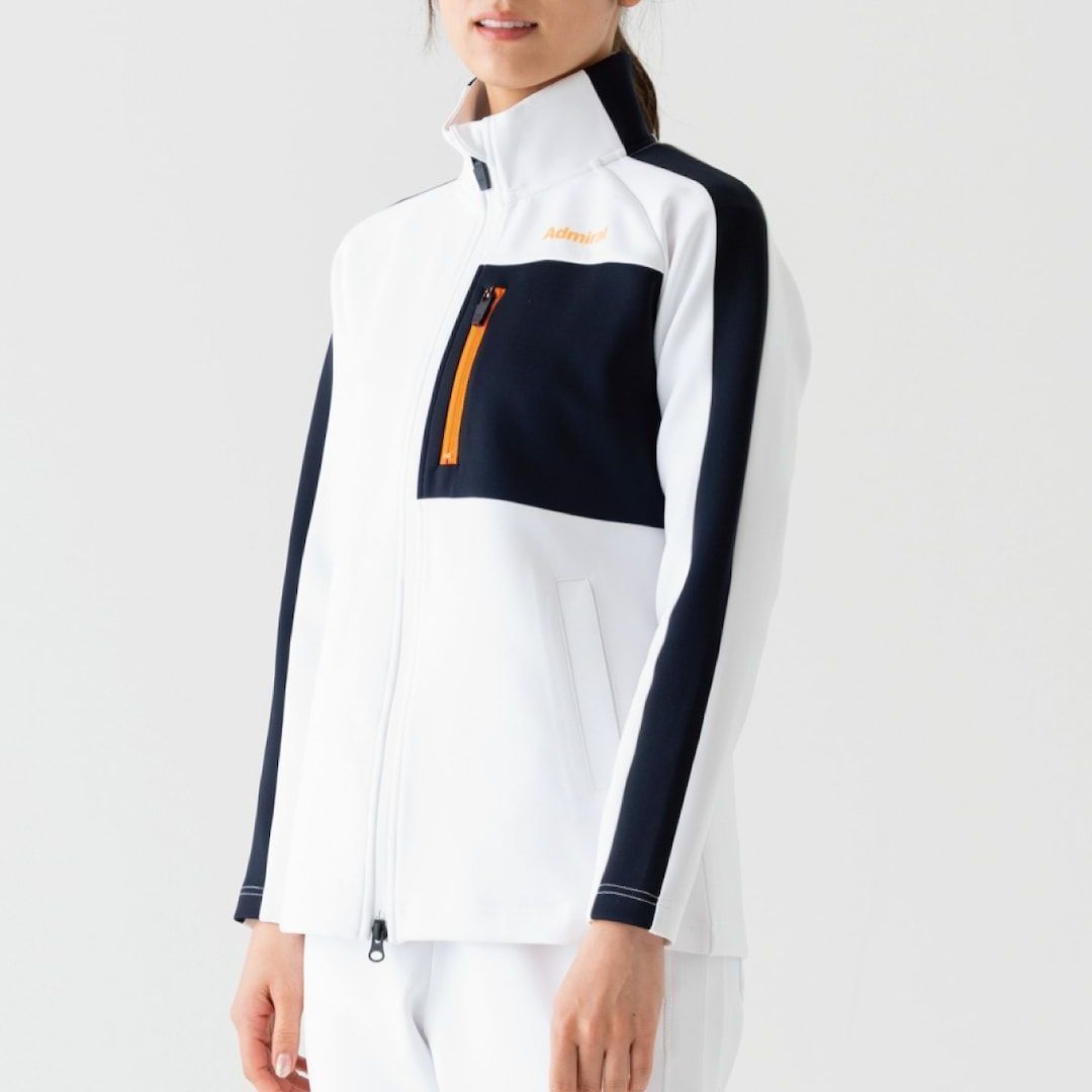 Admiral テニス　ストレッチジャケット 2025新作　Lサイズ　新品　白 新作アドミラルテニスウェア白L Admiral テニス ストレッチジャケット