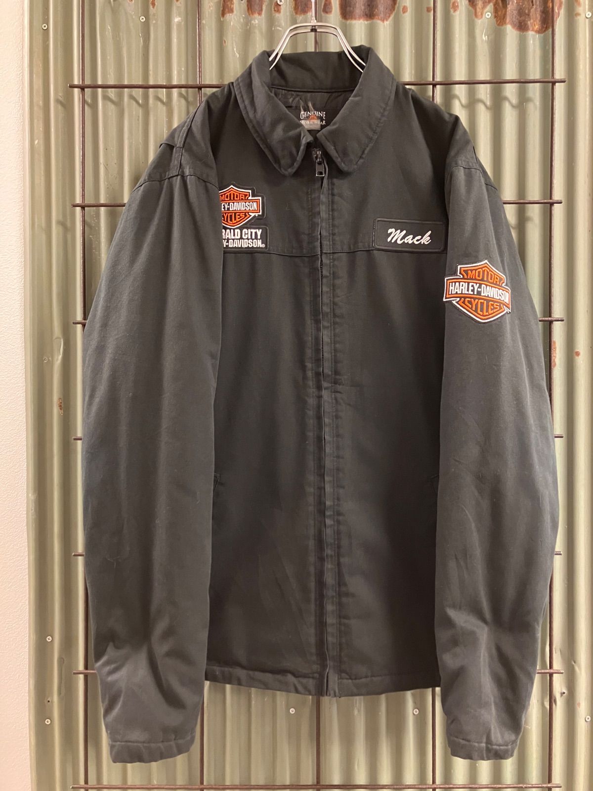 最安値Old MOTOR HARLEY-DAVIDSON Zip-up Work Jacket ハーレーダビットソン　ジップアップワークジャケット ジャンパー・ブルゾン