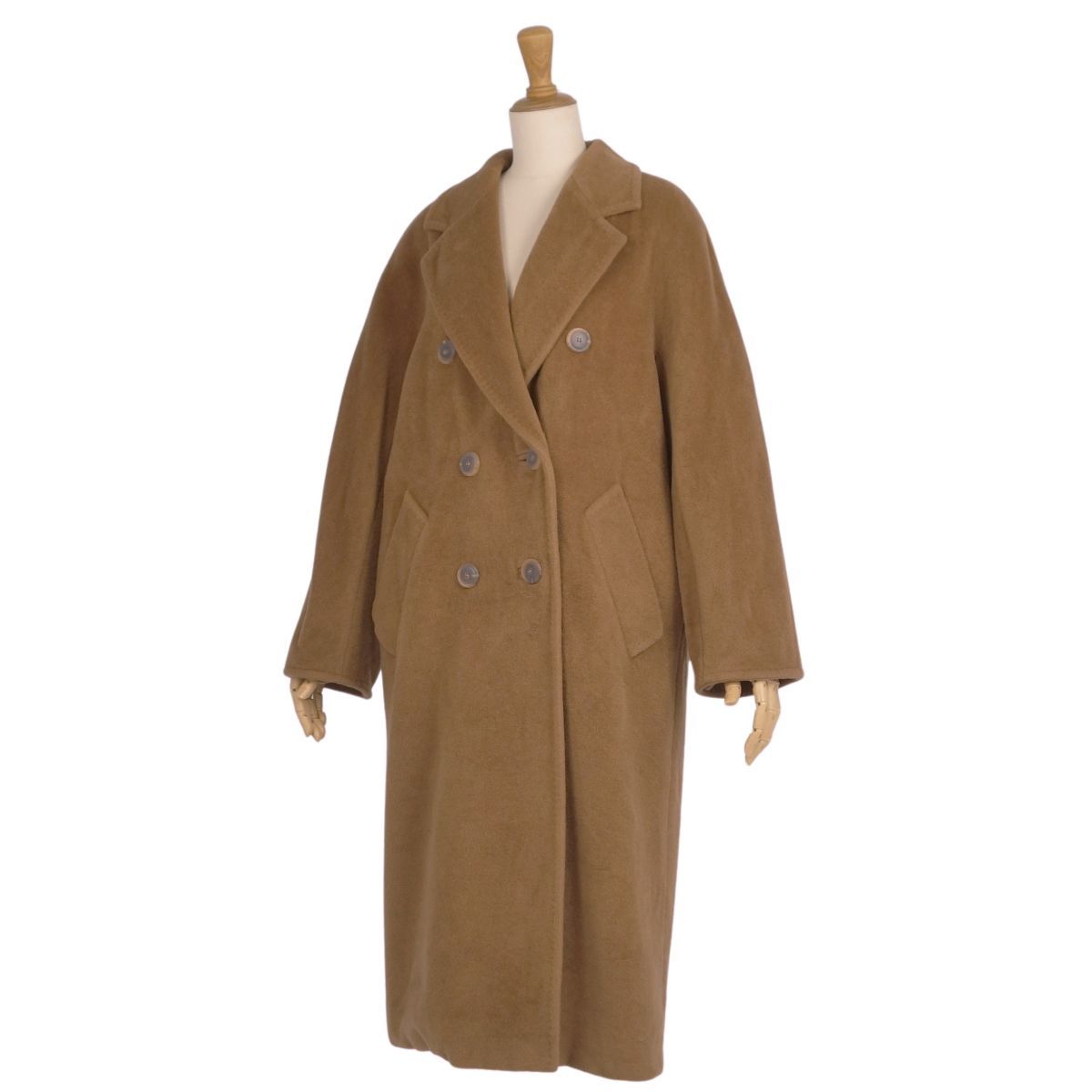 美品 マックスマーラ Max Mara コート 白タグ ロングコート ダブルブレ