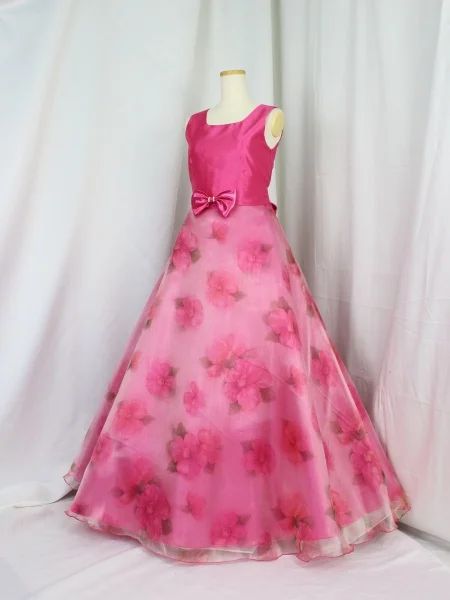 ゆめりすとセレナーデv9 ローズピンク　155：ピアノバイオリン演奏会　子供ドレス