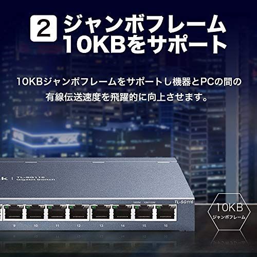 特価商品】ハブ 10/100/1000Mbps 16ポート デスクトップ ギガビット