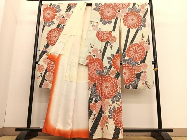 平和屋着物●豪華振袖　総絞り　源氏車松竹菊文　正絹　逸品　BAAT6748hv 平和屋着物○豪華振袖 総絞り 源氏車松竹菊文 正絹 逸品 BAAT6748hv